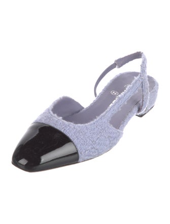 Chanel 2024 Interlocking CC Logo Slingback Flats