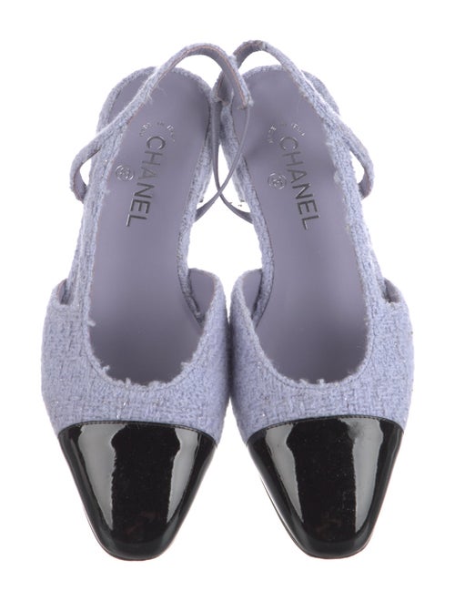 Chanel 2024 Interlocking CC Logo Slingback Flats