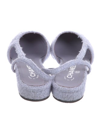 Chanel 2024 Interlocking CC Logo Slingback Flats