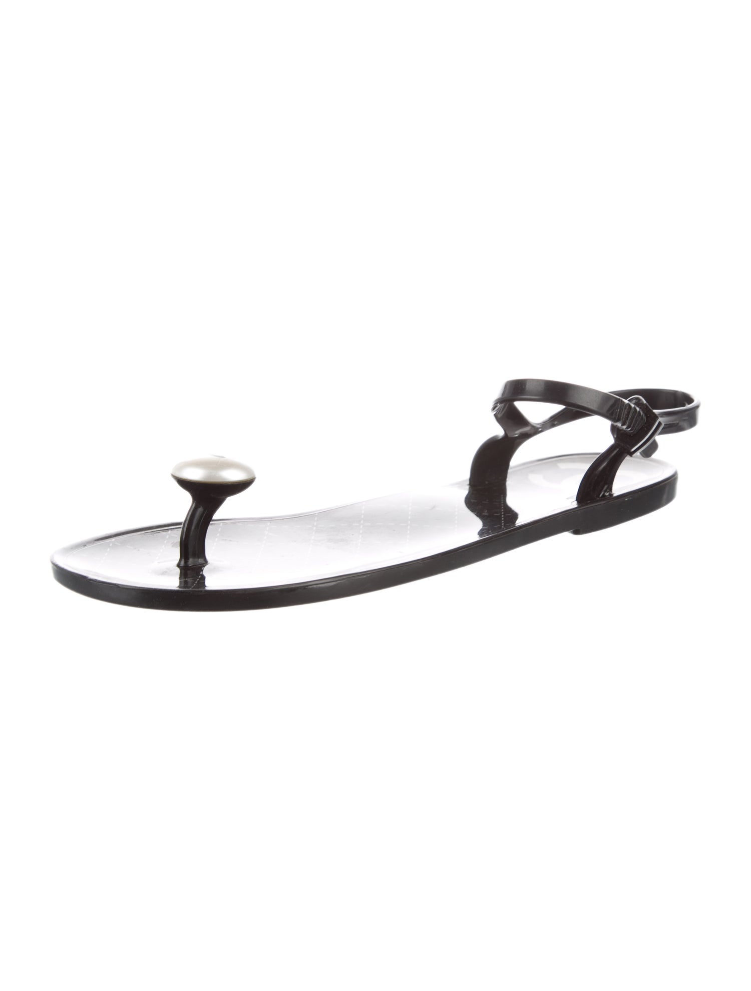 Chanel Vintage Interlocking CC Logo Slingback Sandals