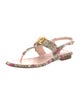 Chanel 2021 Interlocking CC Logo T-Strap Sandals