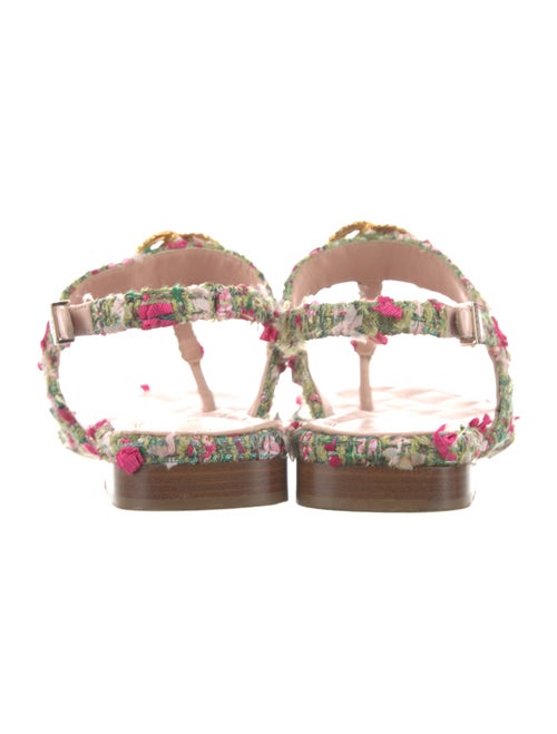 Chanel 2021 Interlocking CC Logo T-Strap Sandals