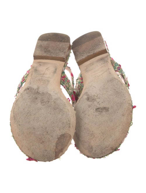 Chanel 2021 Interlocking CC Logo T-Strap Sandals