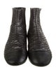 Chanel Interlocking CC Logo Python Chelsea Boots
