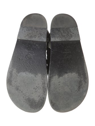 Chanel Interlocking CC Logo Denim Slingback Sandals