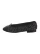 Chanel Interlocking CC Logo Tweed Ballet Flats