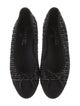 Chanel Interlocking CC Logo Tweed Ballet Flats
