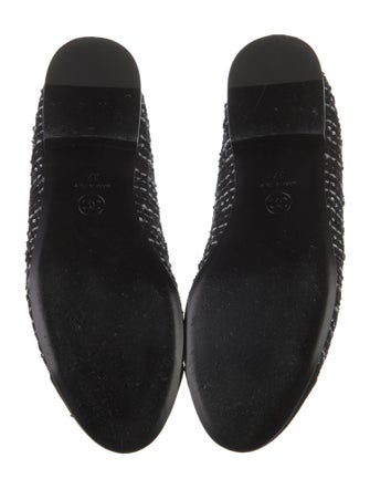 Chanel Interlocking CC Logo Tweed Ballet Flats