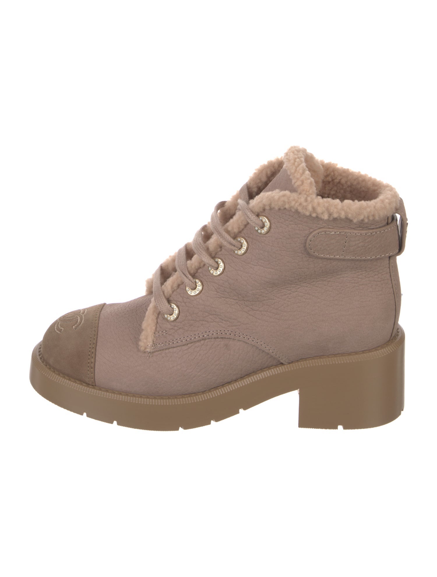 Chanel 2024 Interlocking CC Logo Lace-Up Boots