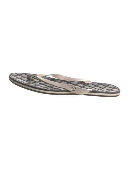 Chanel 2015 Interlocking CC Logo Flip Flops