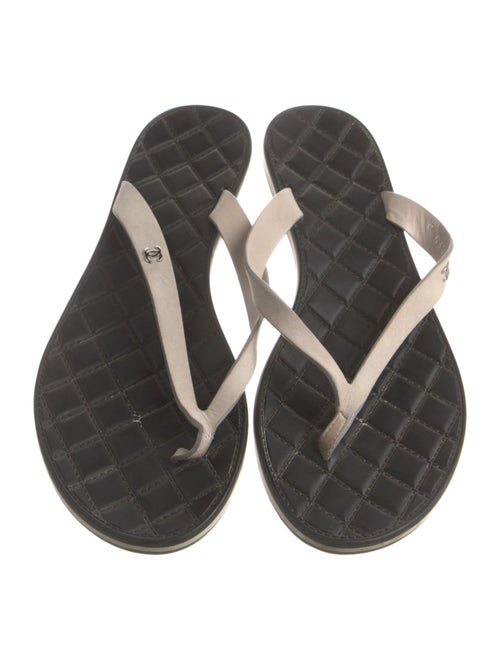 Chanel 2015 Interlocking CC Logo Flip Flops