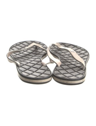 Chanel 2015 Interlocking CC Logo Flip Flops
