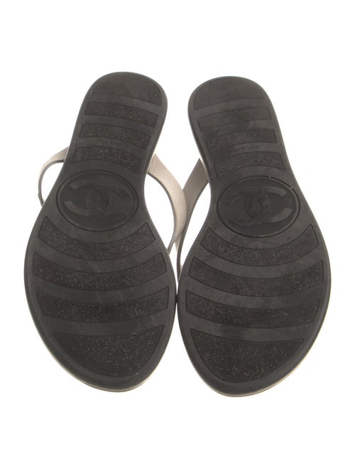 Chanel 2015 Interlocking CC Logo Flip Flops