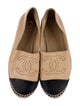Chanel Interlocking CC Logo Leather Espadrilles