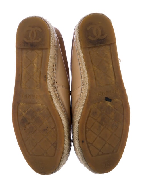 Chanel Interlocking CC Logo Leather Espadrilles
