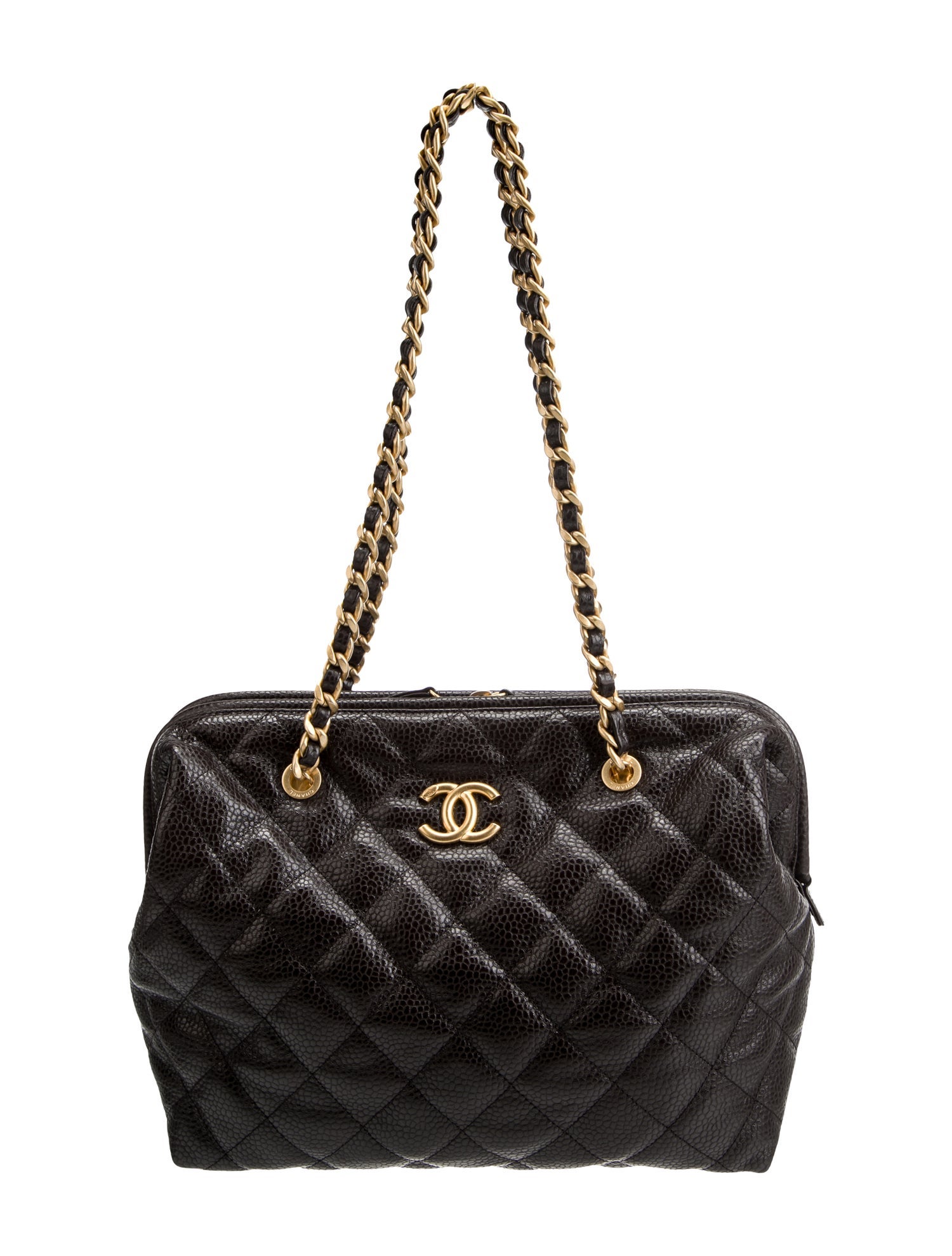 Chanel Large Shiny Caviar Bowling Bag