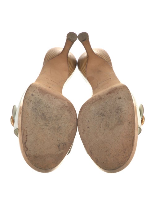 Chanel Interlocking CC Logo Leather Slides