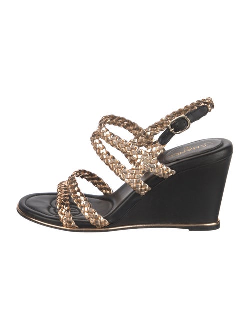 Chanel 2017 Interlocking CC Logo Slingback Sandals