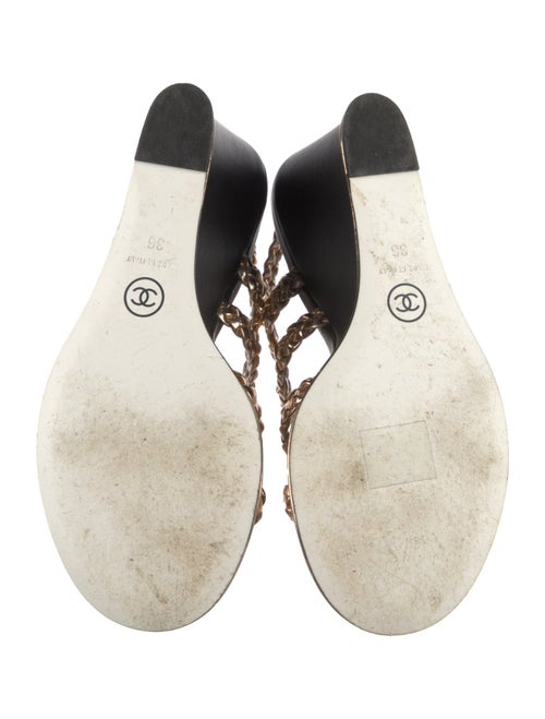 Chanel 2017 Interlocking CC Logo Slingback Sandals