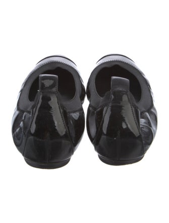Chanel Interlocking CC Logo Patent Leather Ballet Flats