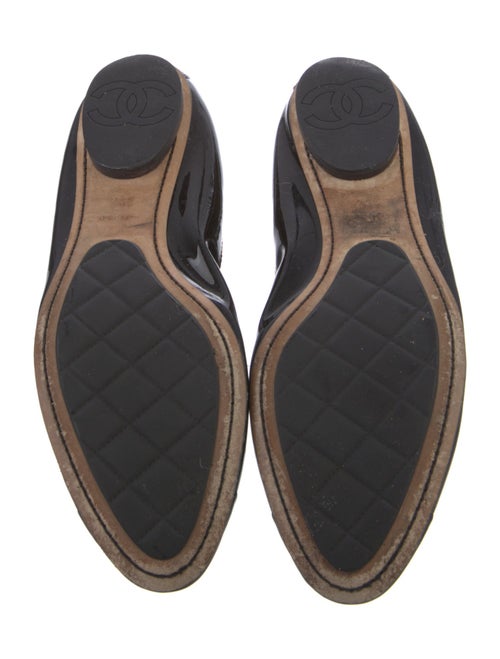 Chanel Interlocking CC Logo Patent Leather Ballet Flats