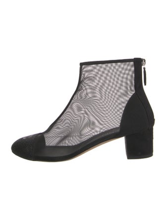 Chanel Interlocking CC Logo Mesh Boots