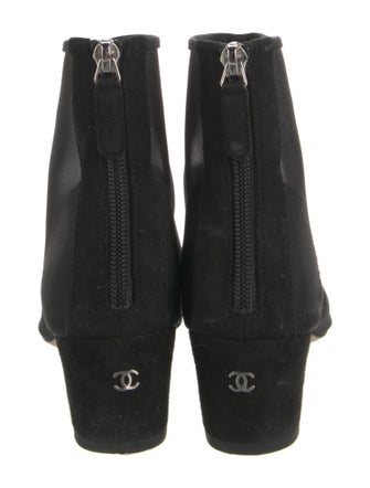 Chanel Interlocking CC Logo Mesh Boots