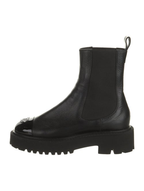 Chanel 2022 Interlocking CC Logo Chelsea Boots