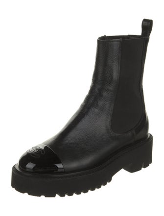 Chanel 2022 Interlocking CC Logo Chelsea Boots