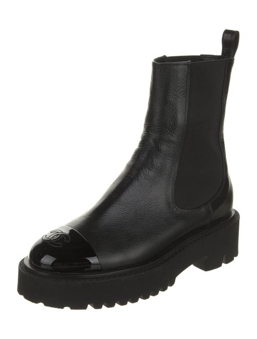 Chanel 2022 Interlocking CC Logo Chelsea Boots