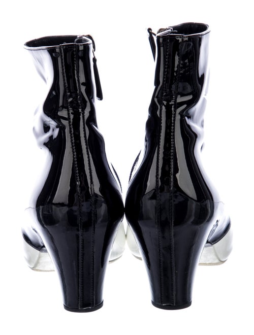 Chanel Interlocking CC Logo Patent Leather Boots