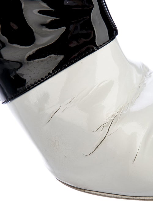 Chanel Interlocking CC Logo Patent Leather Boots