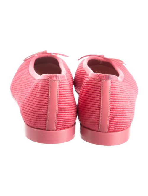 Chanel Interlocking CC Logo Bow Accents Ballet Flats