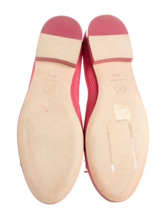 Chanel Interlocking CC Logo Bow Accents Ballet Flats