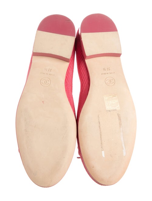 Chanel Interlocking CC Logo Bow Accents Ballet Flats