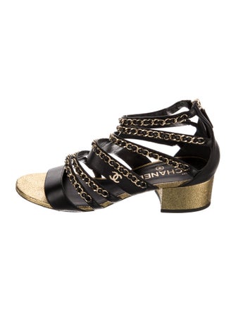 Chanel 2019 Interlocking CC Logo Gladiator Sandals