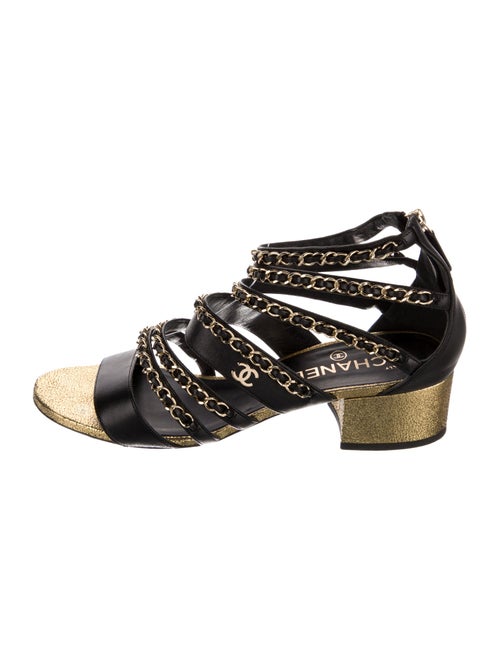 Chanel 2019 Interlocking CC Logo Gladiator Sandals