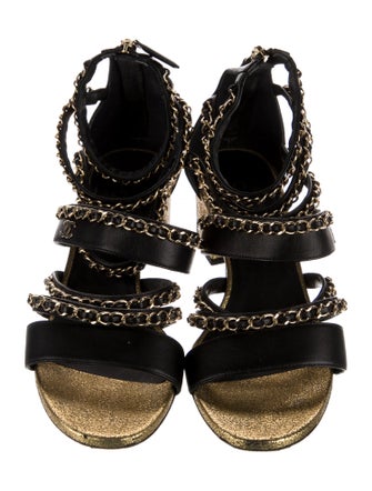 Chanel 2019 Interlocking CC Logo Gladiator Sandals