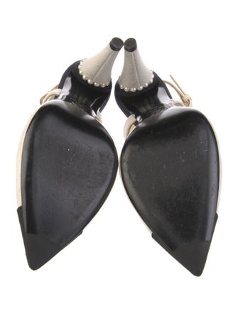 Chanel 2015 Interlocking CC Logo Slingback Pumps