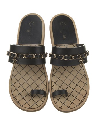 Chanel 2019 Interlocking CC Logo Sandals