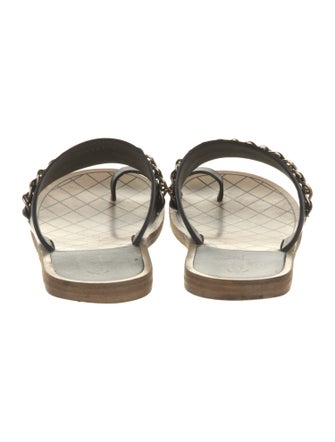 Chanel 2019 Interlocking CC Logo Sandals