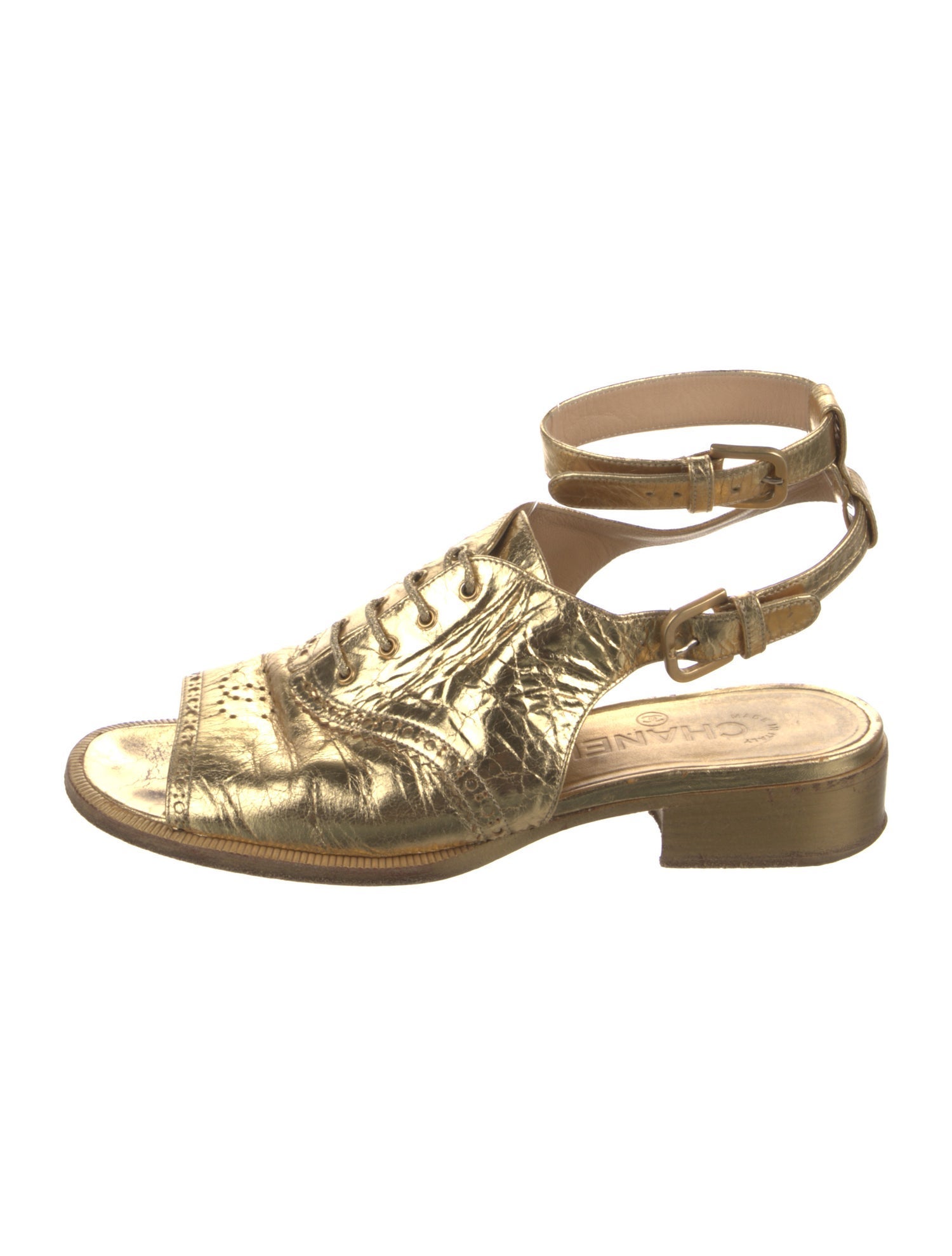 Chanel 2015 Interlocking CC Logo Gladiator Sandals