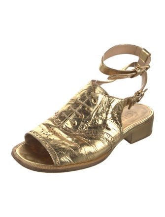 Chanel 2015 Interlocking CC Logo Gladiator Sandals