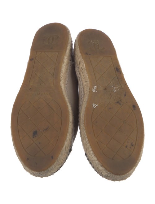 Chanel Interlocking CC Logo Leather Espadrilles