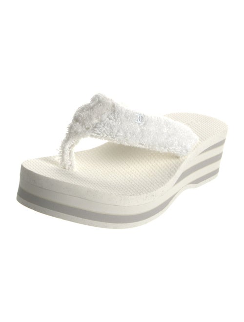 Chanel 2025 Interlocking CC Logo Flip Flops