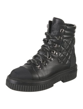 Chanel 2021 Interlocking CC Logo Combat Boots
