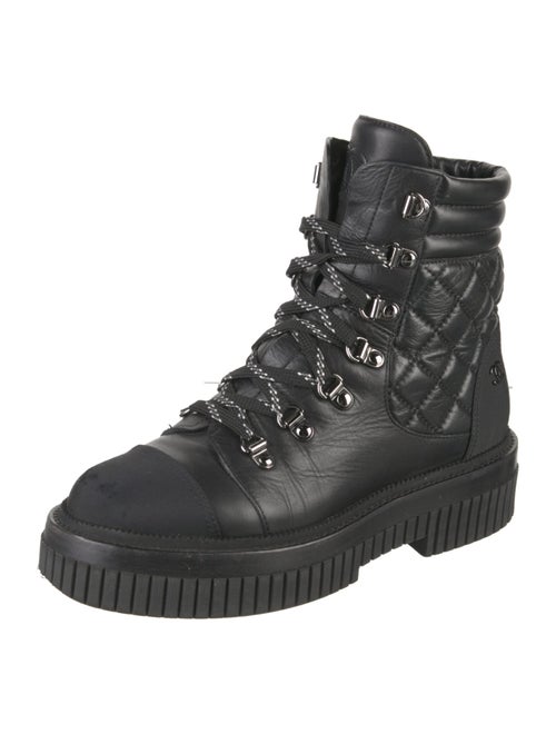 Chanel 2021 Interlocking CC Logo Combat Boots