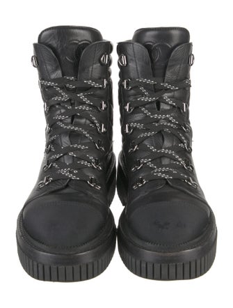 Chanel 2021 Interlocking CC Logo Combat Boots