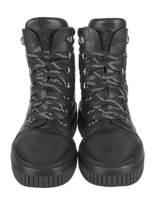 Chanel 2021 Interlocking CC Logo Combat Boots