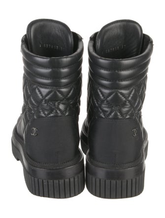 Chanel 2021 Interlocking CC Logo Combat Boots